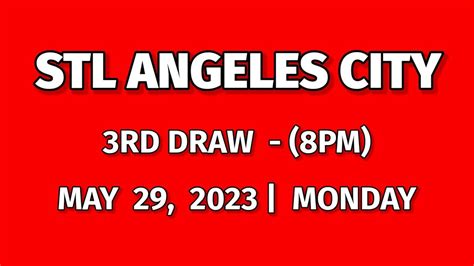 stl angeles 3rd draw today results|STL RESULT Today, Thursday, November 9, 2023.